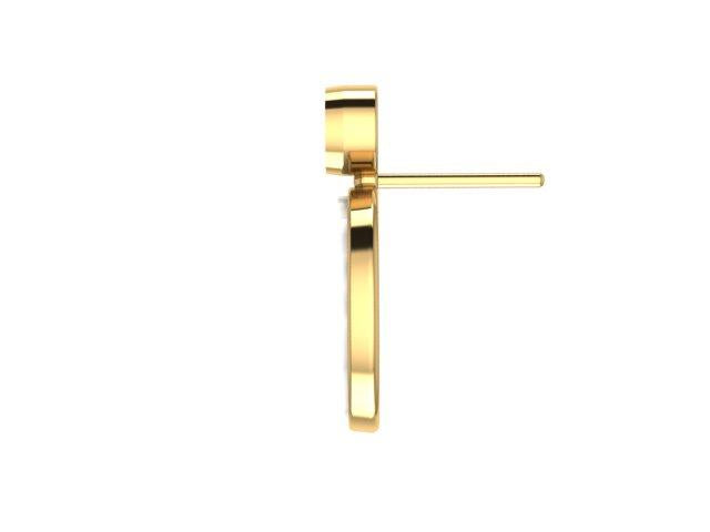 White Mother Of Pearl Shell 14k gold Stud Earrings with moissanite.