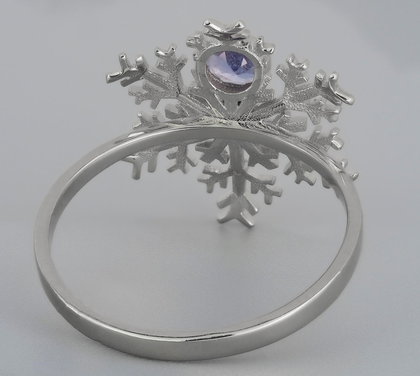 Tanzanite Snowflake gold 14k Ring