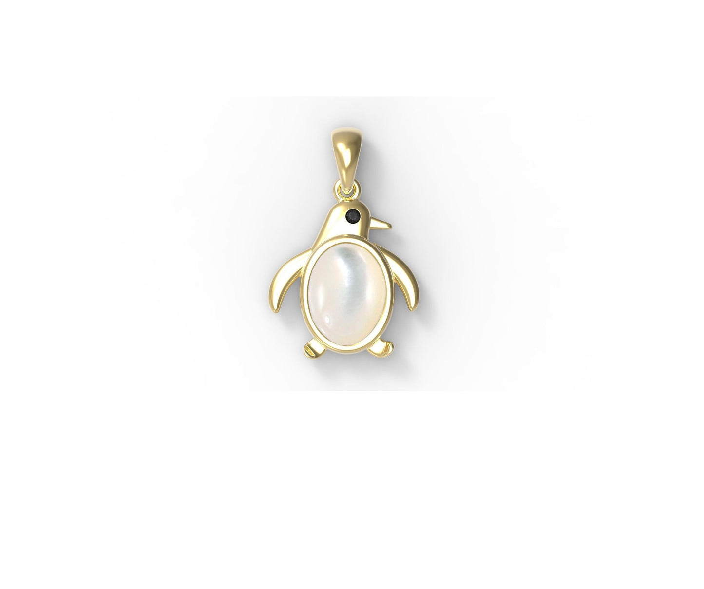 Pinguin 14k gold pendant