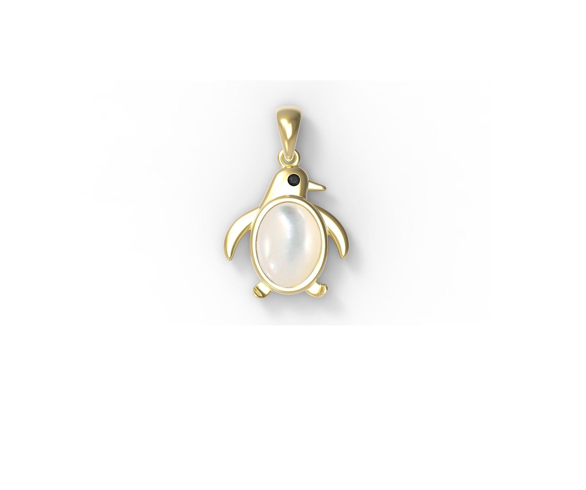 Pinguin 14k gold pendant