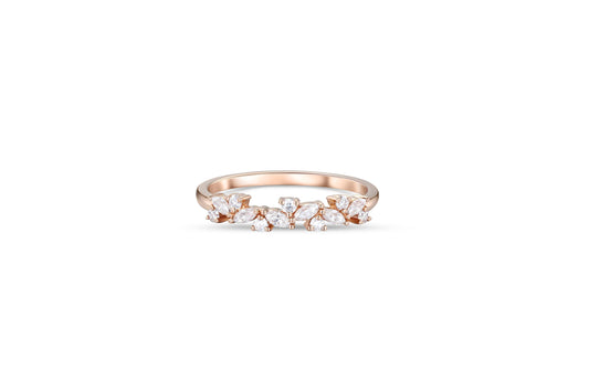 Marquise Wedding 14k gold ring