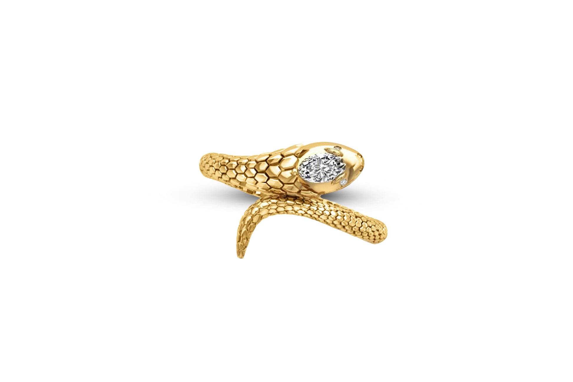 Vintage style 14k gold Snake Ring