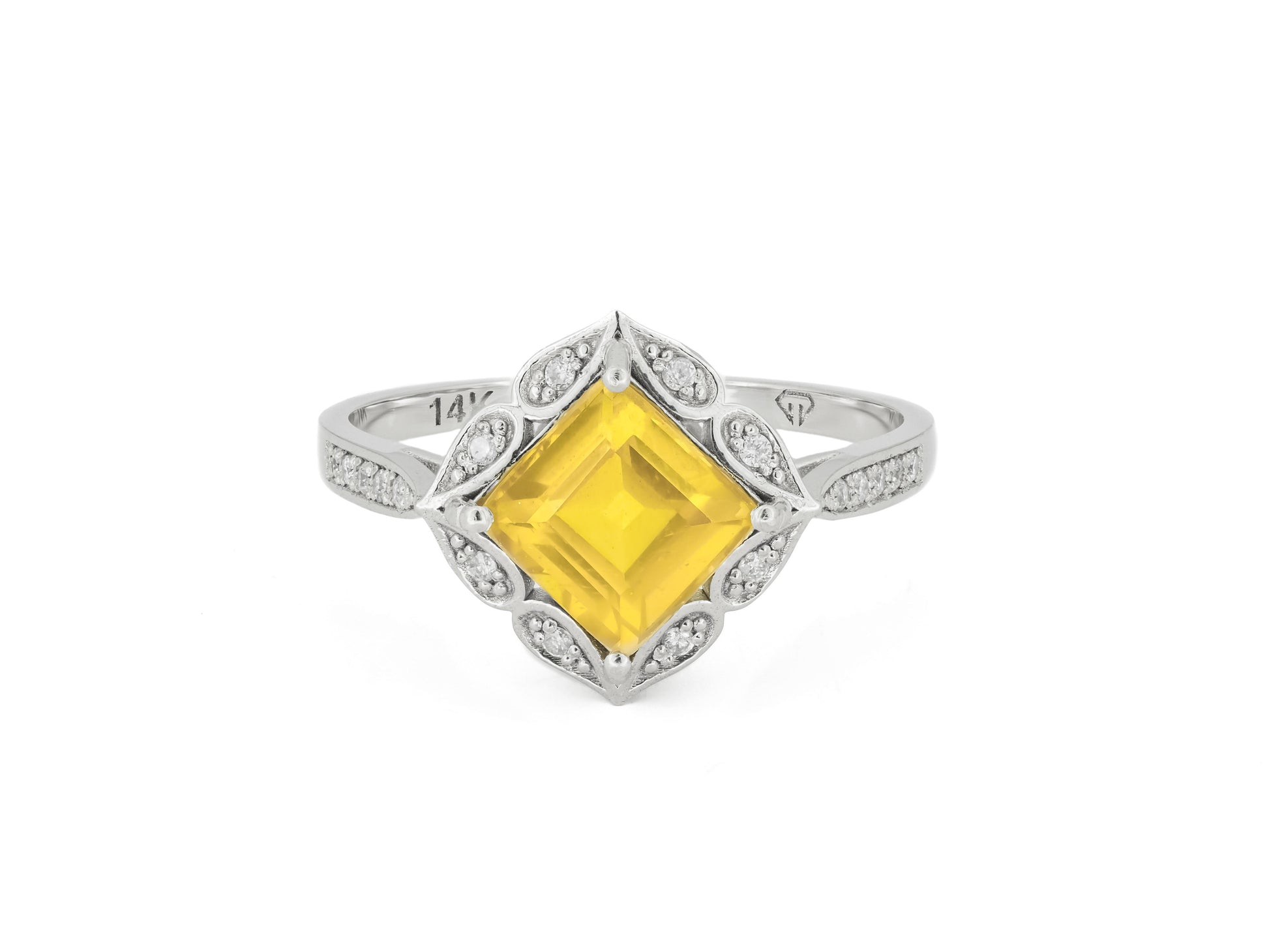 Citrine 14k gold ring