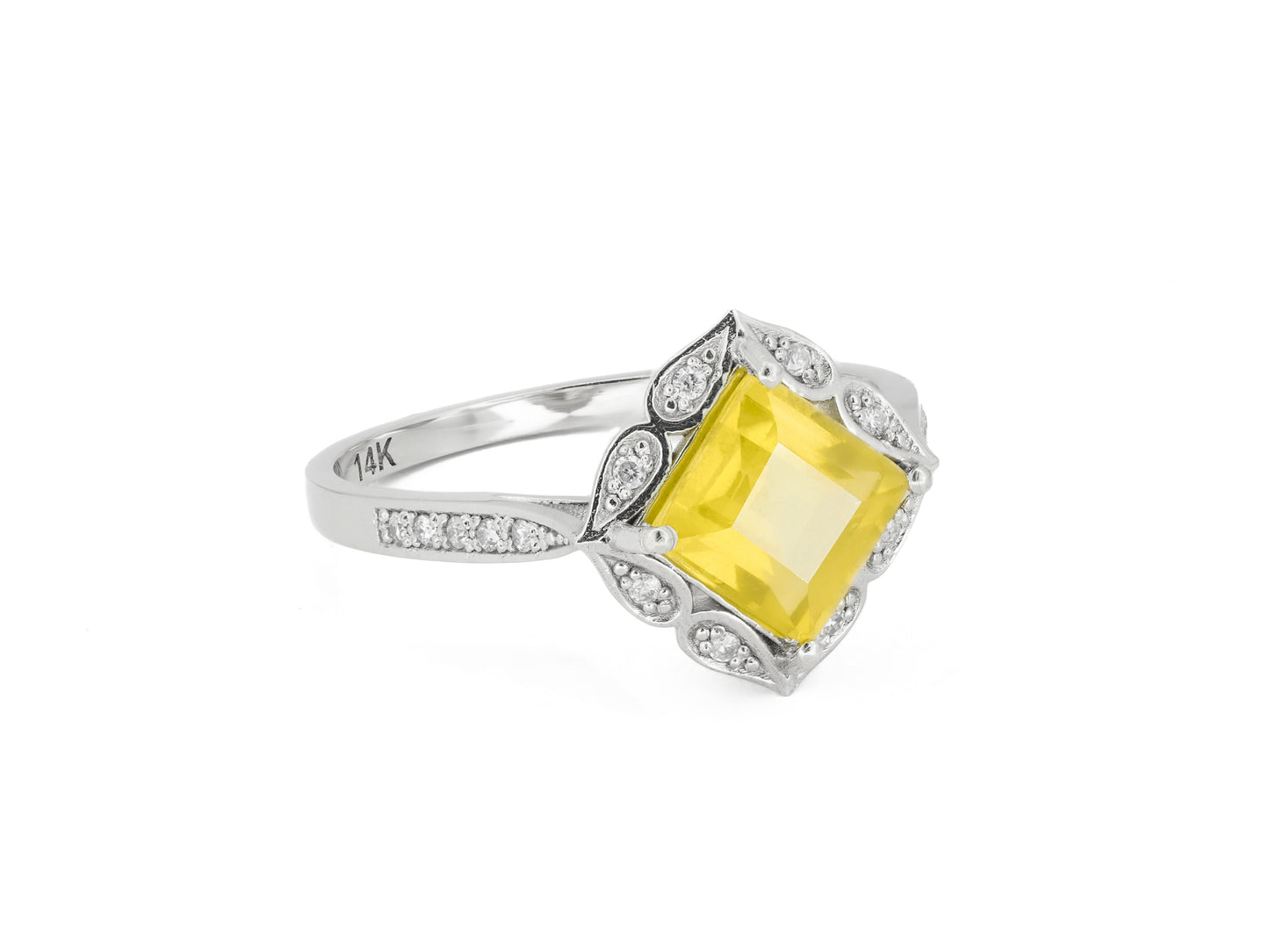 Citrine 14k gold ring