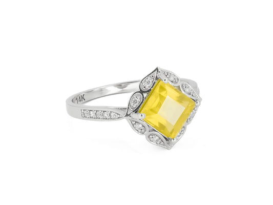 Citrine 14k gold ring