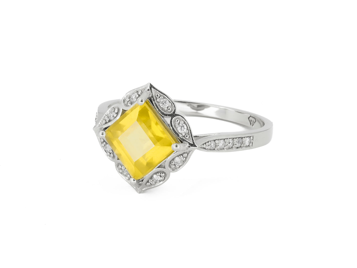 Citrine 14k gold ring