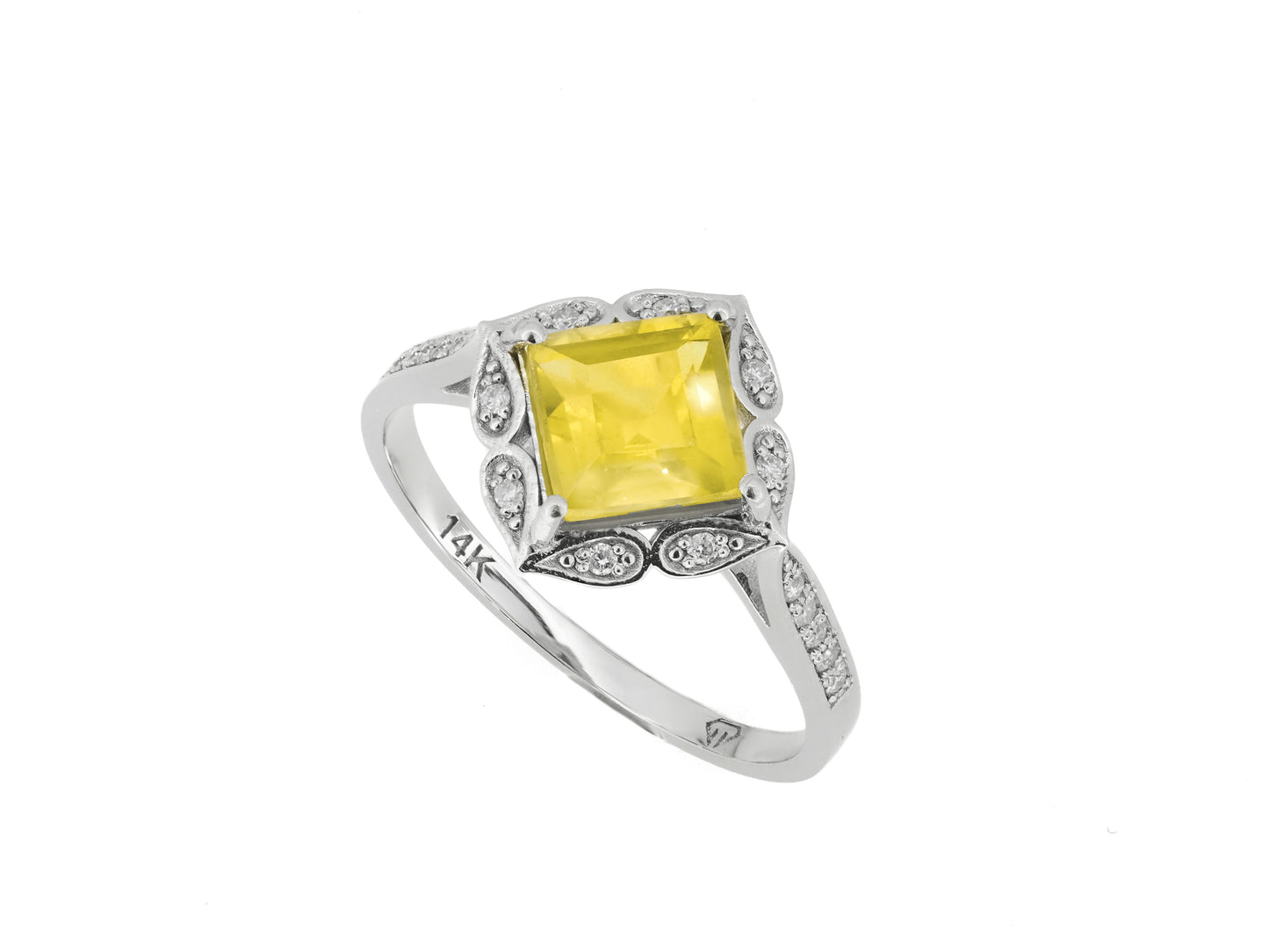 Citrine 14k gold ring