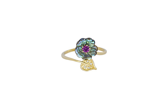 Amethyst gold ring.