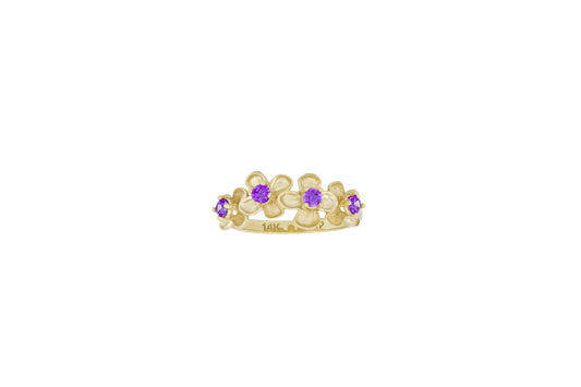 Flower 14k gold ring