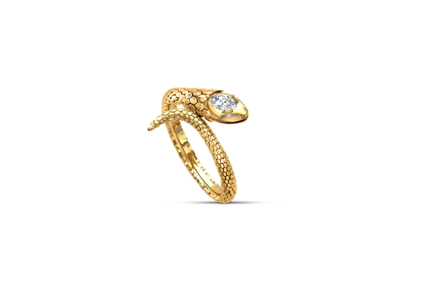 Vintage style 14k gold Snake Ring