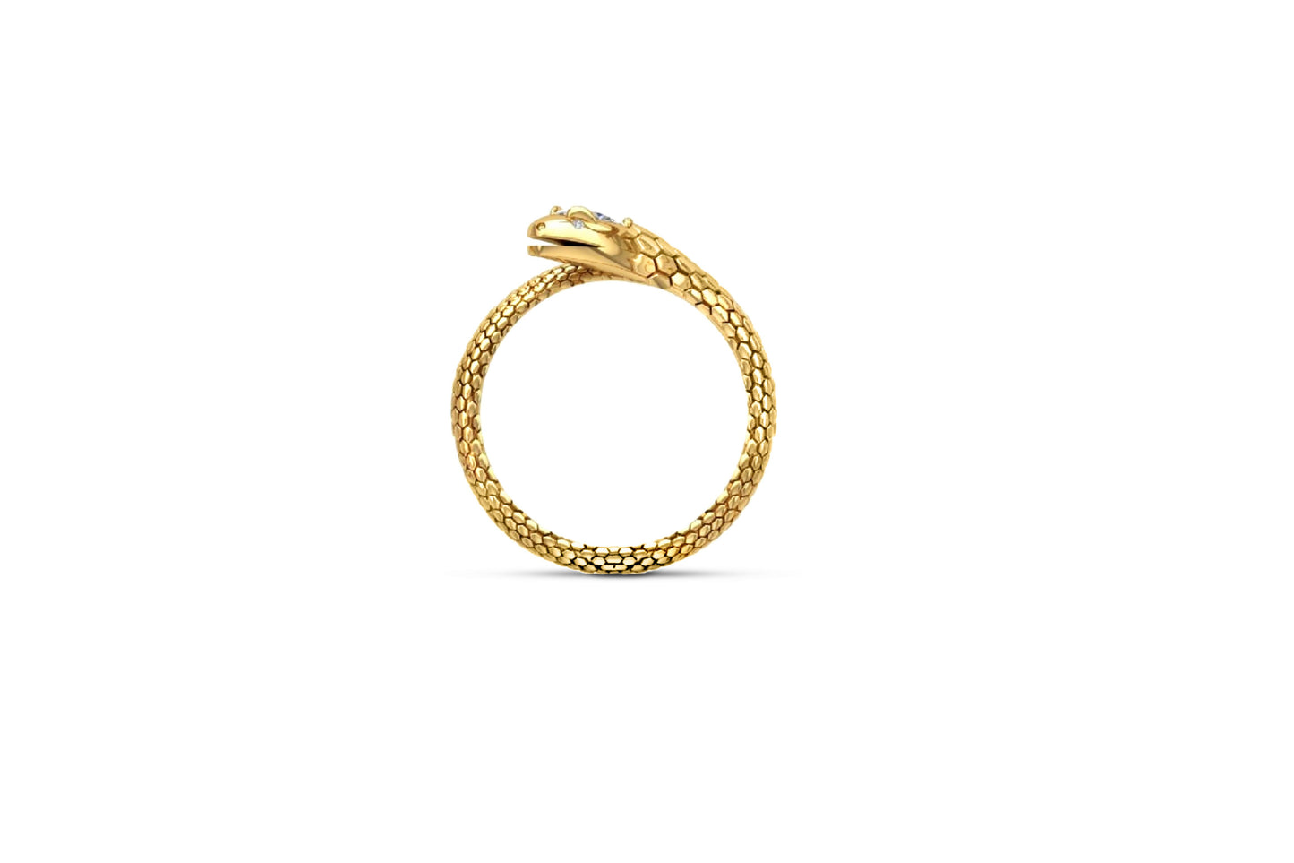 Vintage style 14k gold Snake Ring