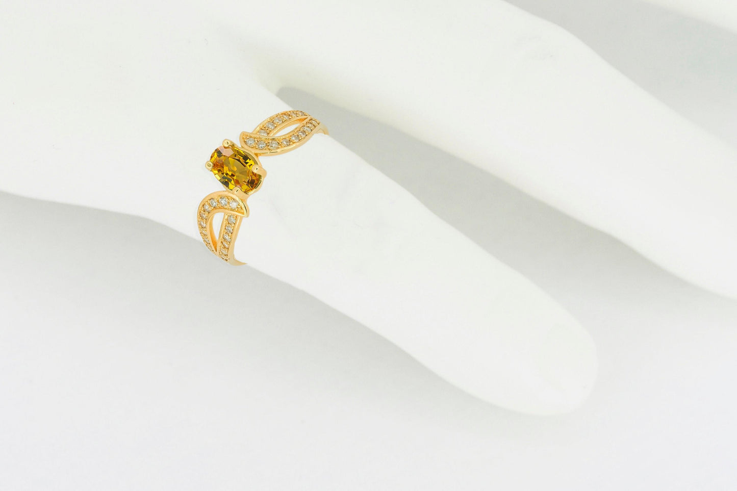 Yellow sapphire 14k gold ring