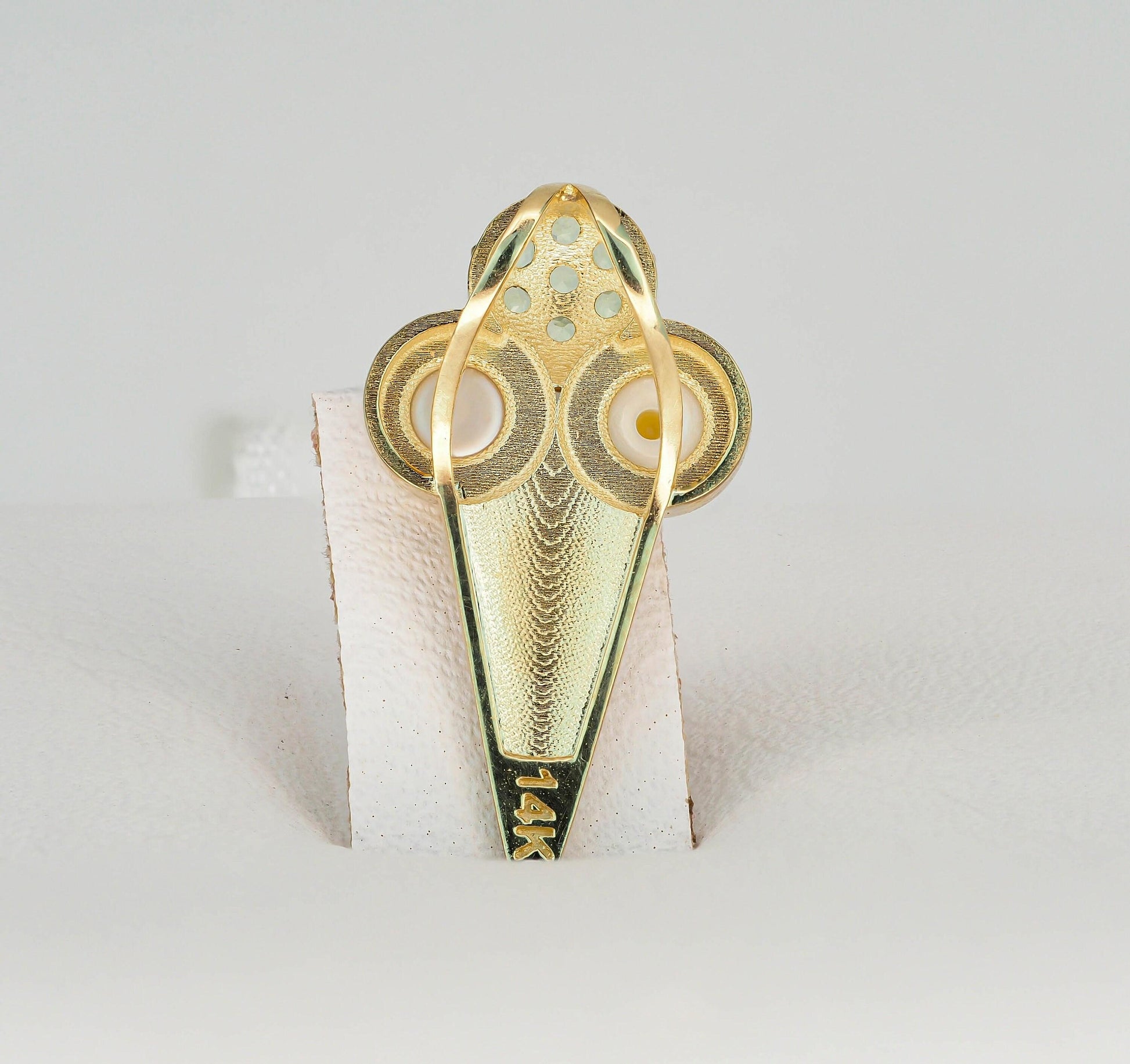 Ice cream 14k gold pendant, food pendant