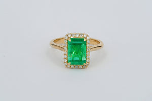 14k gold emerald Ring. Certified emerald ring. Octagon emerald ring. Afghanistan emerald ring. May Birthstone Ring. Emerald Statement ring