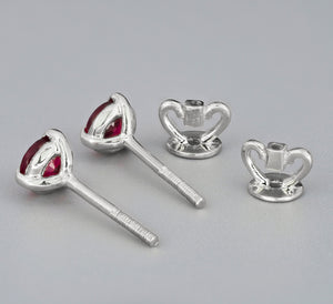 14 ct Gold Martini Set Opal Stud Earrings. 1 ct opal studs. 4 mm opal earrings. Ethiopian opal earrings.